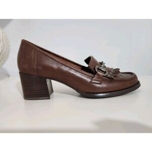 Charles David Women's Brown Block Heel Loafers Size 6.5